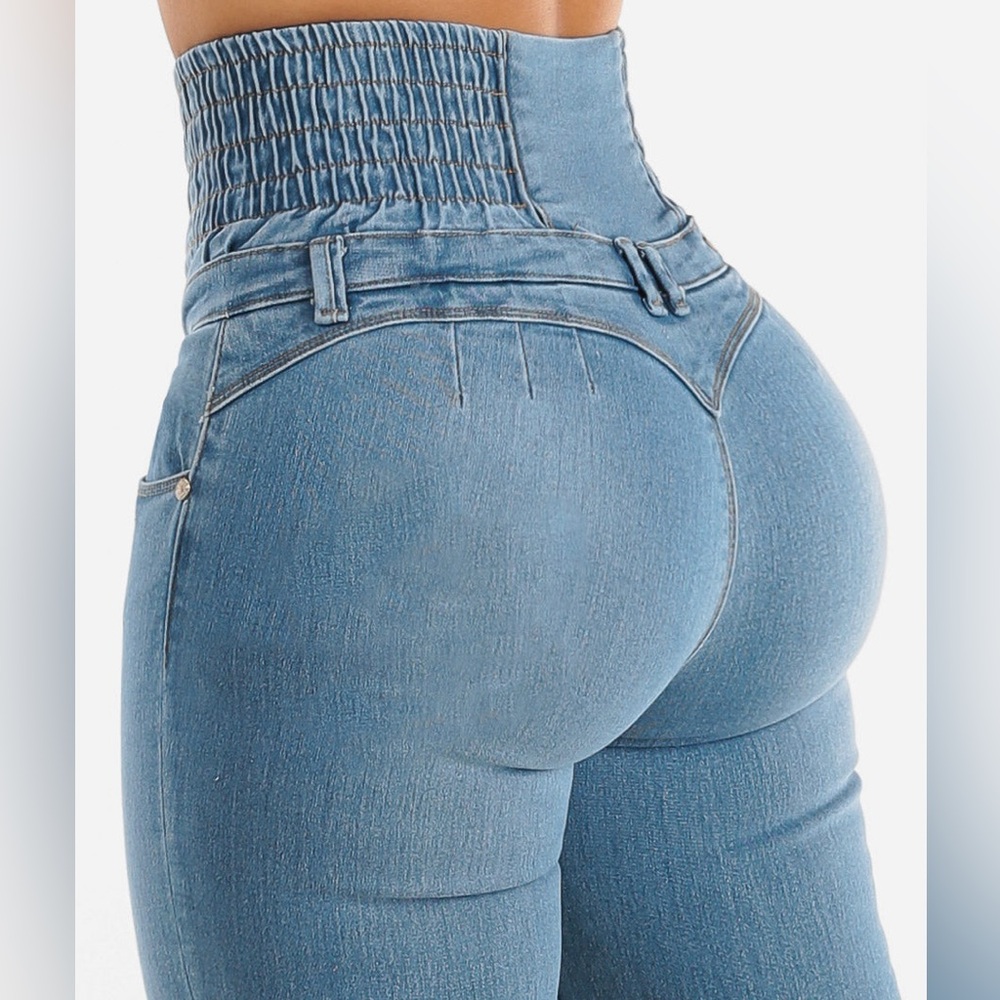 MX JEANS Ultra High Spandex Waist Levantacola Skinny Jeans